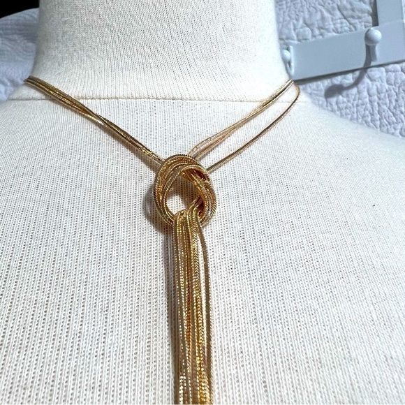 💎NEW Classic Gold Multi Strand Knot Chain Necklace - Picture 4 of 10